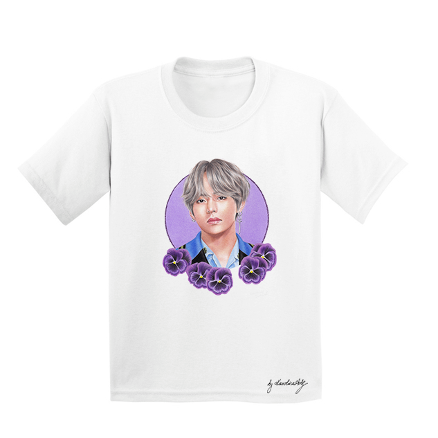 koszulka_biała_bts_kwiat_taehyung.png